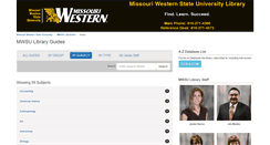 Desktop Screenshot of libguides.missouriwestern.edu